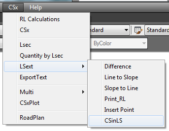 CSinLS command in menu