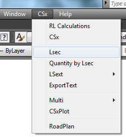Lsec command in menu