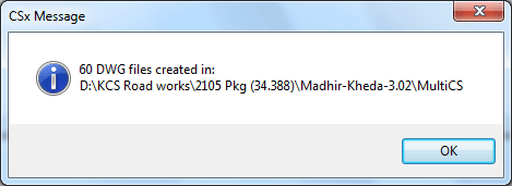 End message given by 'MultiCS' command