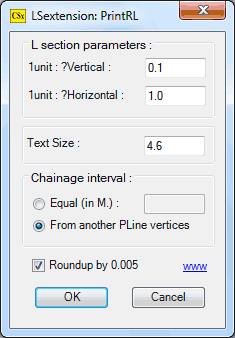 New dialog box for 'PrintRL' and Difference commands
